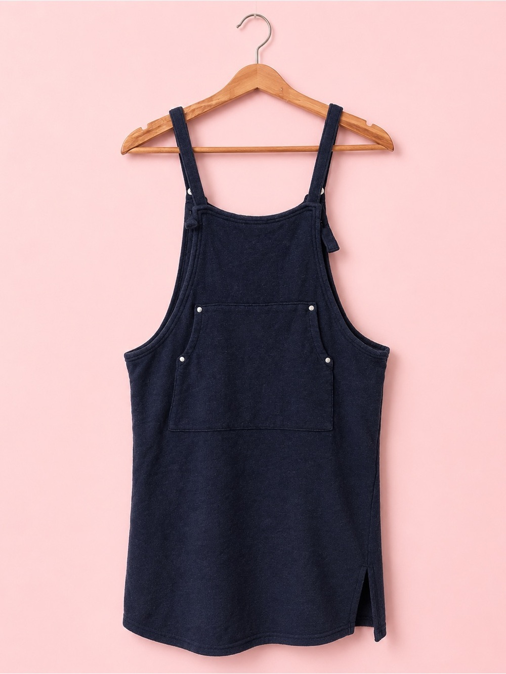 Bank House Made In Korea Sweater Navy Blue Pinafore Dress